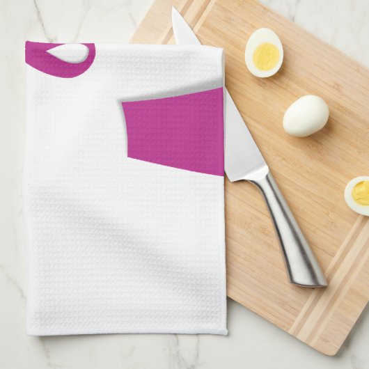 Roze lintkankerzorg Pas Product aan Theedoek (Quarter Fold)