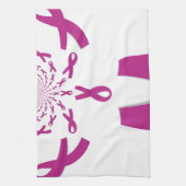 Roze lintkankerzorg Pas Product aan Theedoek (Verticaal)