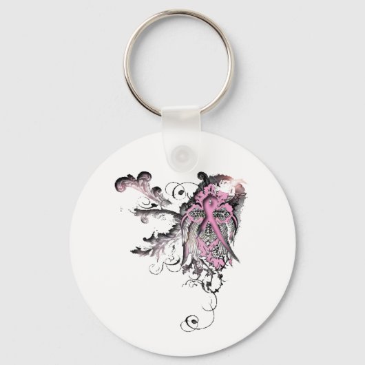 roze lintkruis sleutelhanger (Voorkant)