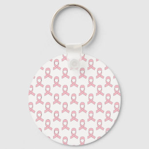 Roze lintpatroon sleutelhanger