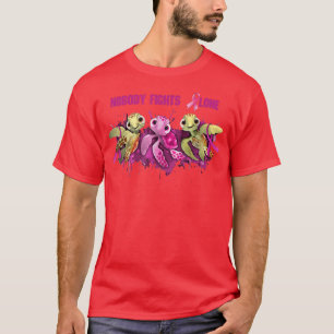Roze lintschildpad Borstkanker T-shirt
