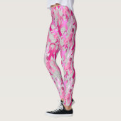 Roze lintstof toss Breast Cancer Overlevende  Leggings (Links)