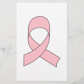 Roze linttekening briefpapier (Voorkant)