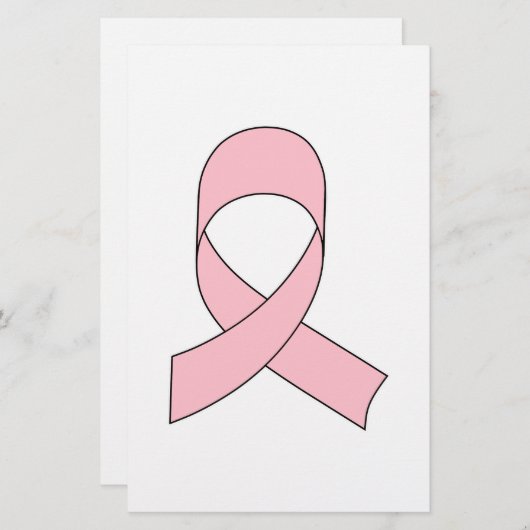 Roze linttekening briefpapier (Voorkant / Achterkant)