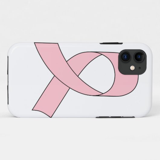 Roze linttekening Case-Mate iPhone case (Achterkant (horizontaal))