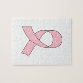 Roze linttekening legpuzzel (Horizontaal)