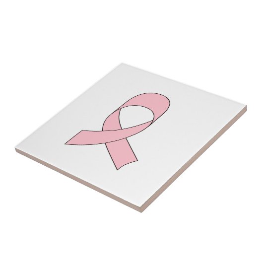 Roze linttekening tegeltje (Zijkant)