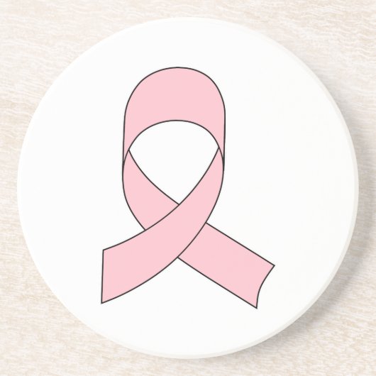 Roze linttekening zandsteen onderzetter (Voorkant)