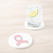 Roze linttekening zandsteen onderzetter (Zijkant)