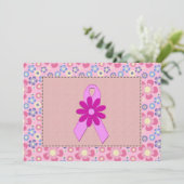 Roze lintuitvindingen kaart (Staand voorkant)