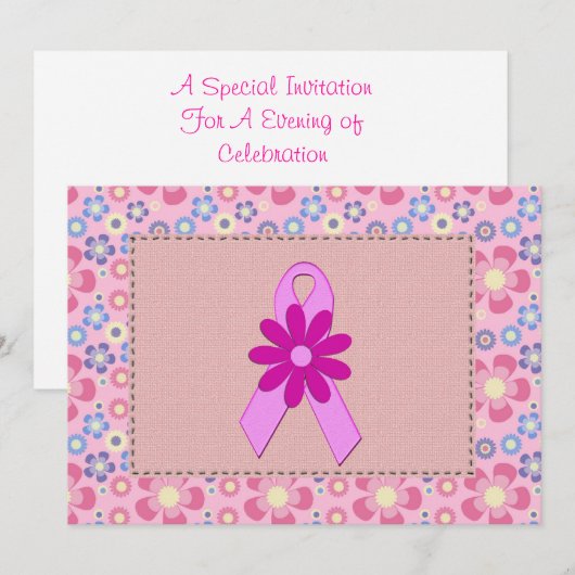 Roze lintuitvindingen kaart (Voorkant / Achterkant)