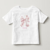 Roze Lintvlinders Kinder Shirts (Voorkant)