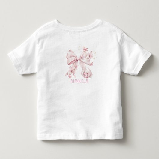 Roze Lintvlinders Kinder Shirts (Achterkant)