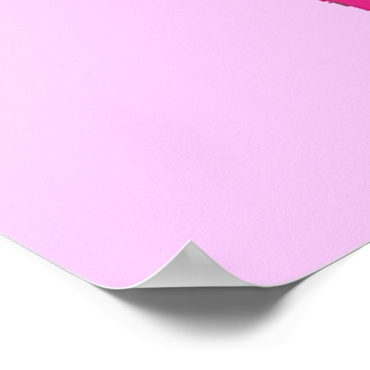 Roze lintvoetafdruk die ik voor een kure I loop Poster (Hoek)