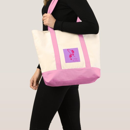 Roze lintvoetafdruk die ik voor een kuur II betaal Tote Bag (Voorkant (product))