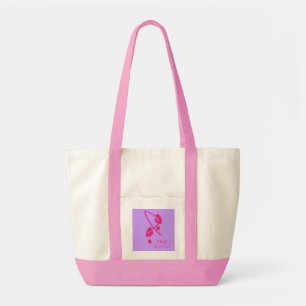 Roze lintvoetafdruk die ik voor een kuur II betaal Tote Bag