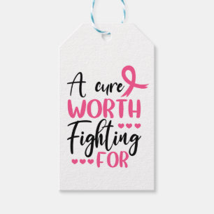 Roze lintwortel vechtster Survivor Breast Cancer Cadeaulabel