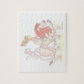 Roze lion en roze dieren Puzzle Legpuzzel (Verticaal)