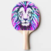 Roze lion Head - Lion Ping Pong Paddle Tafeltennisbatje (Achterkant)