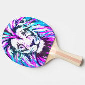 Roze lion Head - Lion Ping Pong Paddle Tafeltennisbatje (Zijkant)