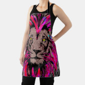 Roze lion Head - Lion Portrait - Lion Face Schort (Insitu)