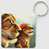 Roze lion sleutelhanger (Achterkant)