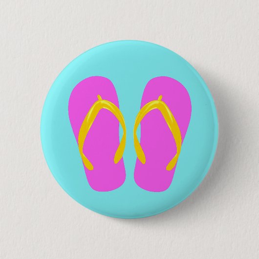 Roze lip-Flop Ronde Button 5,7 Cm (Voorkant)