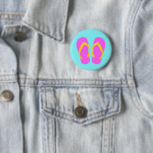 Roze lip-Flop Ronde Button 5,7 Cm (In situ)