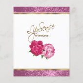  Roze lip Glitter Product / Prijslijst Flyer (Achterkant)