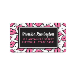 Roze lip Kiss lipstick & Beauty Distributor Custom Etiket