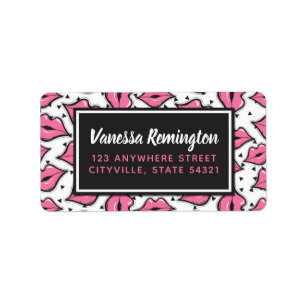 Roze lip Kiss lipstick & Beauty Distributor Custom Etiket