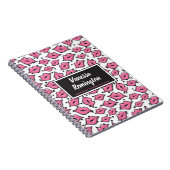 Roze lip Kiss lipstick & Beauty Distributor Custom Notitieboek (Rechterzijde)