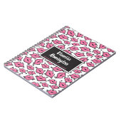 Roze lip Kiss lipstick & Beauty Distributor Custom Notitieboek (Linkerzijde)