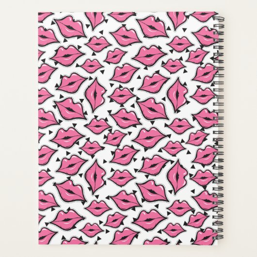 Roze lip Kiss lipstick & Beauty Distributor Custom Planner (Achterkant)