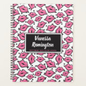 Roze lip Kiss lipstick & Beauty Distributor Custom Planner (Voorkant)