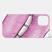 Roze lip kleurenverlies met tanden Case-Mate iPhone case (Achterkant (horizontaal))