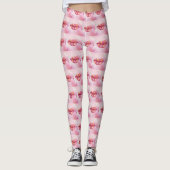 Roze lip Leggins Leggings (Voorkant)