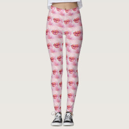 Roze lip Leggins Leggings