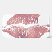 roze lip opdruk, roos goud. Case-Mate iPhone case (Achterkant (horizontaal))