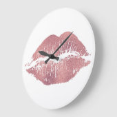 roze lip opdruk, roos goud. grote klok (Hoek)