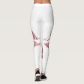 roze lip opdruk, roos goud. leggings (Achterkant)