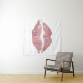  roze lip opdruk, roos goud. wandkleed (In Situ (horizontaal))