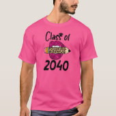Roze lip potlood terug naar schoolklasse 2040 Grow T-shirt (Voorkant)