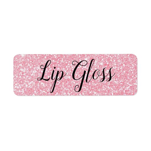 Roze Lipgloss-etiket Etiket (Voorkant)