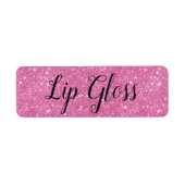Roze Lipgloss-etiket Etiket (Voorkant)
