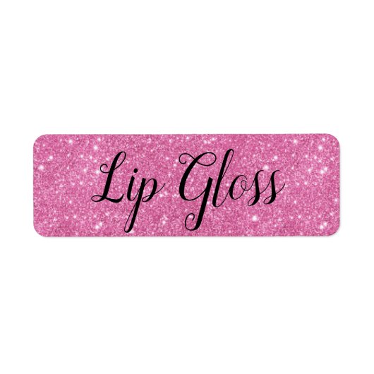 Roze Lipgloss-etiket Etiket (Voorkant)