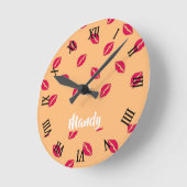 Roze lippatroon ronde klok (Hoek)