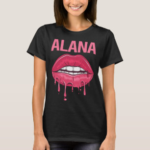 Roze Lippen - Alana Naam T-shirt