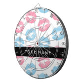 Roze lippen, blauwe lippen, kus, Jouw naam, person Dartbord (Voorkant Rechts)
