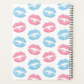 Roze lippen, blauwe lippen, kus, Jouw naam, person Planner (Achterkant)